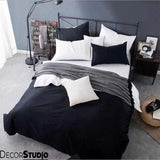Exotic Luxury Reversible Black And White Duvet Set - 8 Pieces - DecorStudio - Duvet Cover