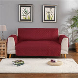 Luxury Quilted Sofa Cover-Maroon