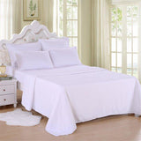 Plain White Bedsheet with 4 pillow covers