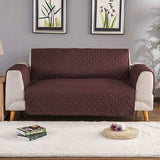 Luxury Quilted Sofa Cover-Brown