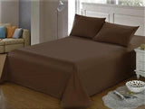 Plain Chocolate Brown Bedsheet with 2 pillow covers