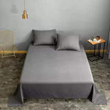 Plain Dark grey Bedsheet with 2 pillow covers