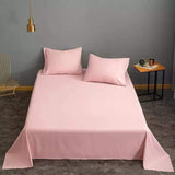 Plain Light pink Bedsheet with 2 pillow covers