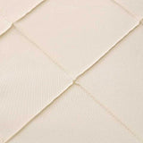 Elegant Cross Pleated Duvet Covers Set Cream - 8 Pieces - DecorStudio - Duvet Cover