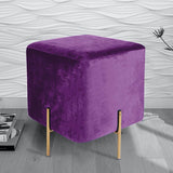 Royal Wooden stool With Steel Stand - Purple - DecorStudio - Wooden Products