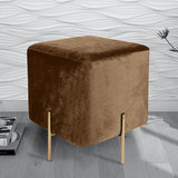 Royal Wooden stool With Steel Stand -Chocolate brown