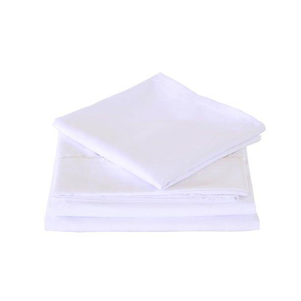 Plain White Bedsheet with 4 pillow covers - DecorStudio - Bedsheet