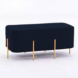 Navy blue Royal Wooden stool With Steel Stand - 2 seater - DecorStudio - Wooden Products