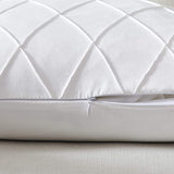 Pack of 2 Pinch Cross Pleated Cushions - White - DecorStudio - CUSHIONS