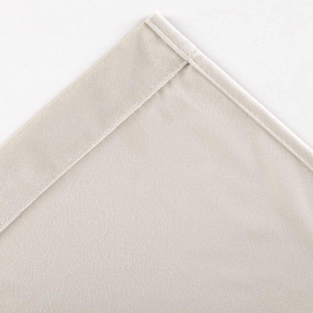 Luxury Plain Velvet Eyelet Curtains With linning - Cream - DecorStudio - PLAIN DYED CURTAINS