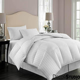 White Satin stripe Summer Comforter-1 Piece - DecorStudio - comforter