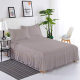 Beige Hamlet Frill Bedsheet with 2 Sham pillow covers