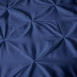 Deluxe Navy Blue Pintuck Duvet Covers Set - 8 Pieces - DecorStudio - Duvet Cover