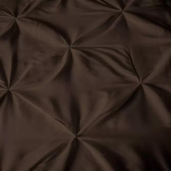 Deluxe Brown Pintuck Duvet Covers Set - 8 Pieces - DecorStudio - Duvet Cover