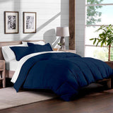 Luxury Plain Solid Box summer Comforter Blue - 3 Pieces