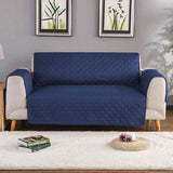 Luxury Quilted Sofa Cover-Navy blue - DecorStudio -