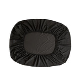 Solid Dyed Cotton Fitted Sheet with pillow covers- Pure Black - DecorStudio - Fitted Sheet