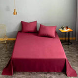 Plain Maroon Bedsheet with 2 pillow covers - DecorStudio - Bedsheet
