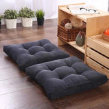 Pack of 2 Filled Square Shape Floor Cushions - Charcoal grey - DecorStudio -