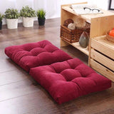 Pack of 2 Filled Square Shape Floor Cushions - Red - DecorStudio -