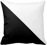 Plain Black and white Slash cushion cover-1 piece