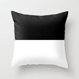Plain Black and white horizontal cushion cover-1 piece - DecorStudio - CUSHIONS