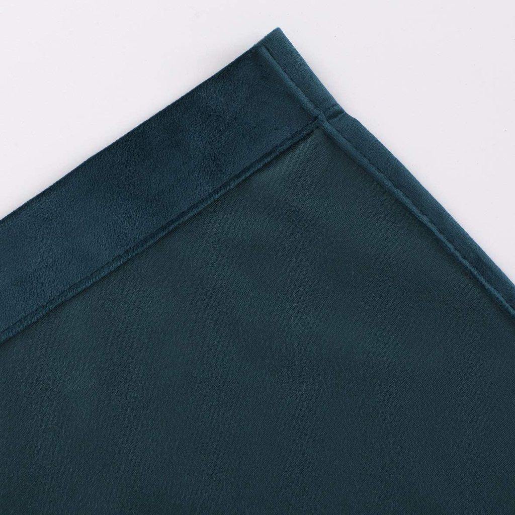 Luxury Plain Velvet Eyelet Curtains With linning - Teal - DecorStudio - PLAIN DYED CURTAINS