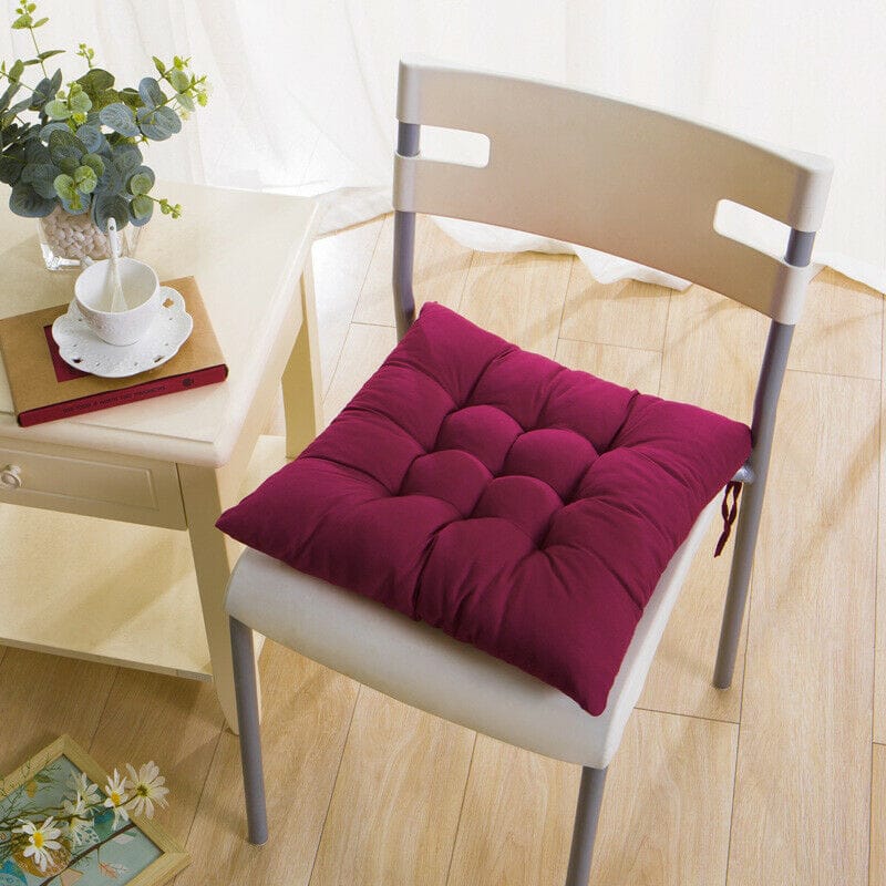 Chair Cushion Pads Pure Cotton-Maroon - DecorStudio -