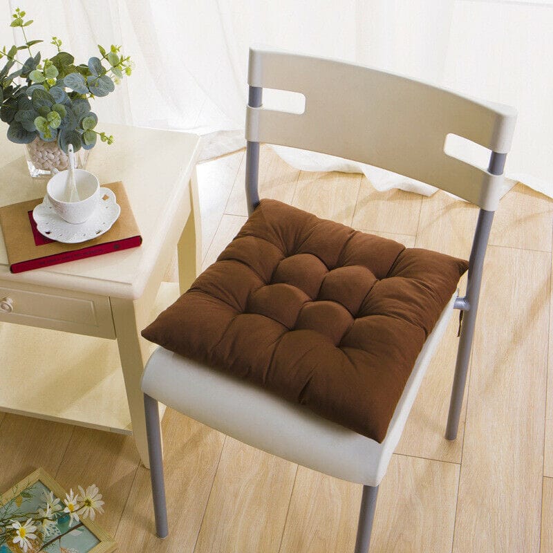 Chair Cushion Pads Pure Cotton-Chocolate brown - DecorStudio -