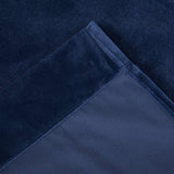 Luxury Plain Velvet Eyelet Curtains With linning - Blue - DecorStudio - PLAIN DYED CURTAINS
