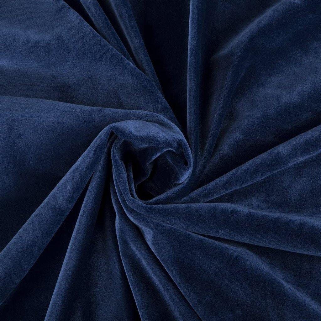 Luxury Plain Velvet Eyelet Curtains With linning - Blue - DecorStudio - PLAIN DYED CURTAINS