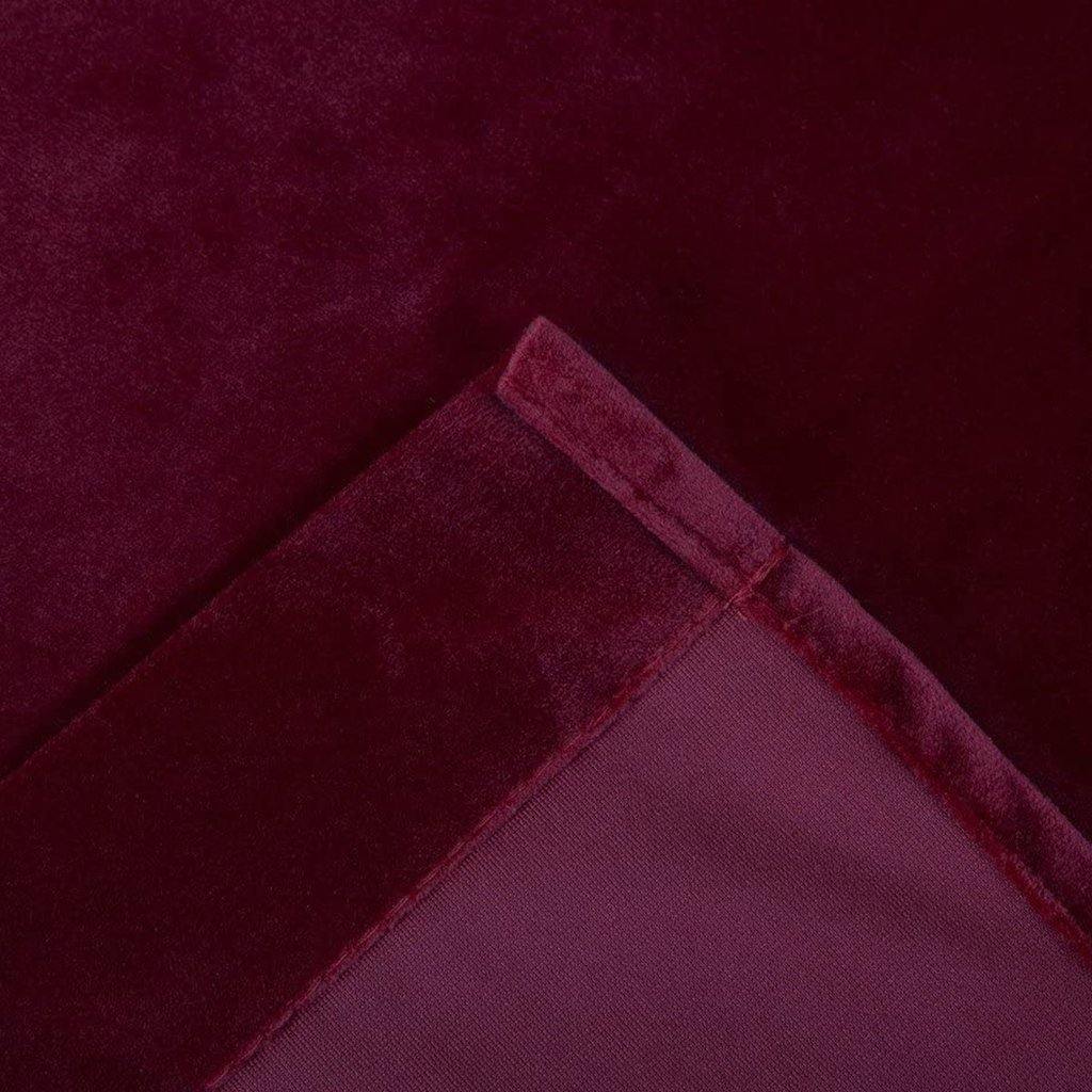 Luxury Plain Velvet Eyelet Curtains With linning - Maroon - DecorStudio - PLAIN DYED CURTAINS